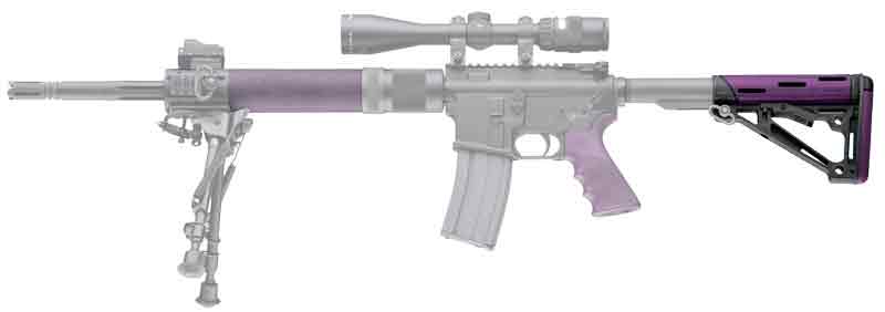 Hogue Ar-15 Collapsible Stock - Purple Rubber Mil-spec Hogue