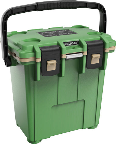 Pelican Coolers Im 20 Quart - Hunter Green/tan Leg Cut Out! Pelican