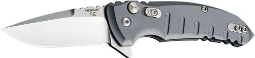 Hogue X1 Microflip 2.75" Foldr - Drop Point Blade Alum Frme Gry Hogue