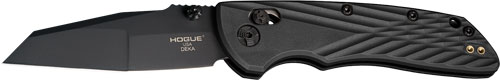 Hogue Deka Able Lock Folder - 3.25" Mod Wharncliffe Poly Blk Hogue