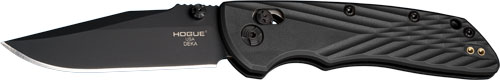 Hogue Deka Able Lock Fldr 3.25 - Clip Point Blade Poly Black Hogue