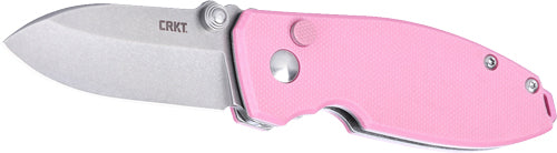 Crkt Squid 2.2" Fine Edge - Rose Quartz/ss Button Lock D2 CRKT Knives