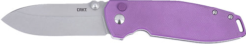 Crkt Squid Xm 2.9" Fine Edge - Violet/ss Button Lock D2 CRKT Knives