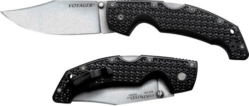 Cold Steel Large Voyager 4" - Plain Edge Blade Clip Folder Cold Steel