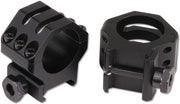 Weaver Rings 6-hole Tactical - 1" High Matte .400" Weaver