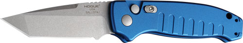 Hogue Ballista-i Button Lock - Auto Tanto Blade Matte Blue Hogue