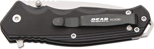 Bear Edge G10 Sideliner 3.38" - W/clip Black Handle! Bear Edge