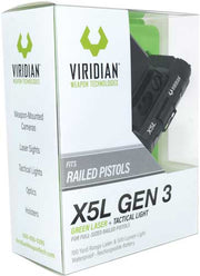 Viridian Laser/light X5l Green - Gen3 Uni Rail Mnt W/ecr Viridian