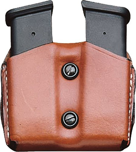 Desantis Double Mag Pouch Owb - Leather Single Stack 10/45 Tan DeSantis
