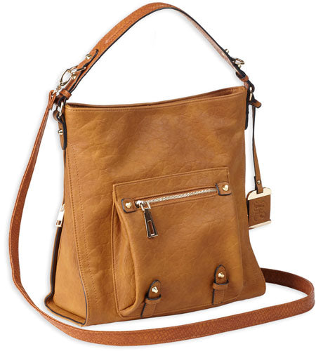 Bulldog Concealed Carry Purse - Hobo Anna Cognac Bulldog