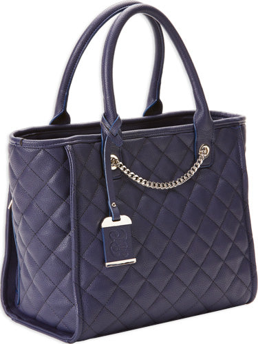 Bulldog Concealed Carry Purse - Quilted Tote Style Navy<< Bulldog