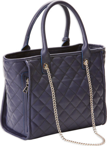 Bulldog Concealed Carry Purse - Quilted Tote Style Navy<< Bulldog