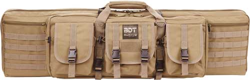 Bulldog 42" Double Tactical Cs - 3 Large Access Pockets Tan Bulldog