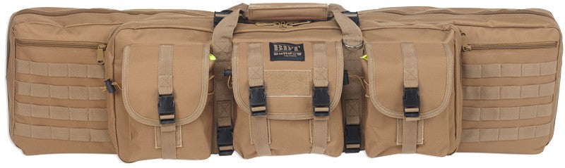 Bulldog 37" Single Tactical Cs - 3 Large Accessory Pockets Tan Bulldog