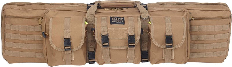 Bulldog 43" Single Tactical Cs - 3 Large Accessory Pockets Tan Bulldog