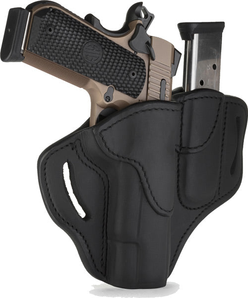 1791 Bh1 Belt Holtr W/ Mag Hld - Mult-fit Rh 1911 Frm 4-5" Blk 1791 Gunleather