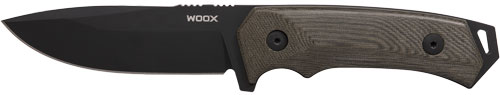 Woox Knife Rock 62 Fixed Blade - 4.25" Black Micarta Plain Hnd! Woox