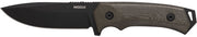 Woox Knife Rock 62 Fixed Blade - 4.25" Black Micarta Plain Hnd! Woox