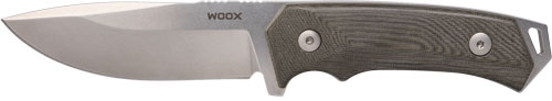 Woox Knife Rock 62 Fixed Blade - 4.25" Grey Micarta Plain Hndl! Woox