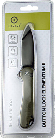 Civivi Knife Elementum Ii 2.96 - " Od Green G10/blk Clam Pack CIVIVI
