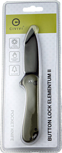 Civivi Knife Elementum Ii 2.96 - " Od Green G10/blk Clam Pack CIVIVI