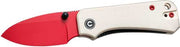 Civivi Knife Baby Banter 2.34" - Ivory G10/red Blade Linerlock! CIVIVI