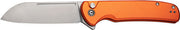 Civivi Knife Chevalier Ii 3.4" - Orange Aluminum/satin Bttn Lk CIVIVI