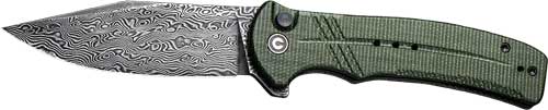 Civivi Knife Cogent 3.47" - Green Micarta/damascus Bttnlk! CIVIVI