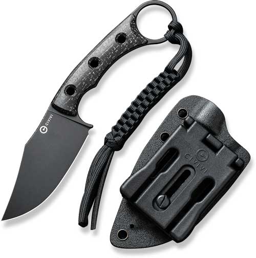 Civivi Knife Midwatch 3.39" - Blk Burlap Micarta/blk Stnwsh! CIVIVI