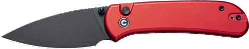 Civivi Knife Quibit 2.98" Red/ - Blk Stonewash Button Lock CIVIVI