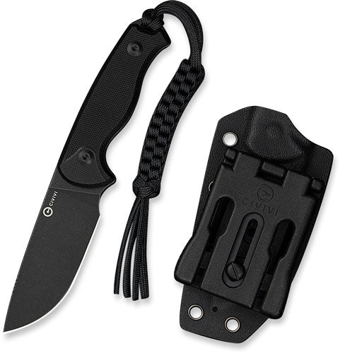Civivi Knife Timberbark 3.2" - Fixed Black/black G10 Stnwash CIVIVI
