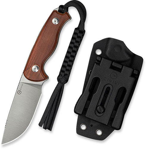 Civivi Knife Timberbark 3.2" - Fixed Guibourtia Wood/satin CIVIVI