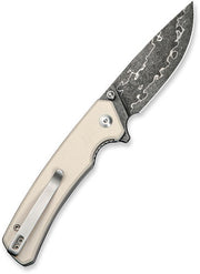 Civivi Knife Merit 3.28" Ivory - G10/damascus Liner Lock CIVIVI
