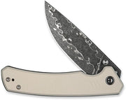 Civivi Knife Merit 3.28" Ivory - G10/damascus Liner Lock CIVIVI