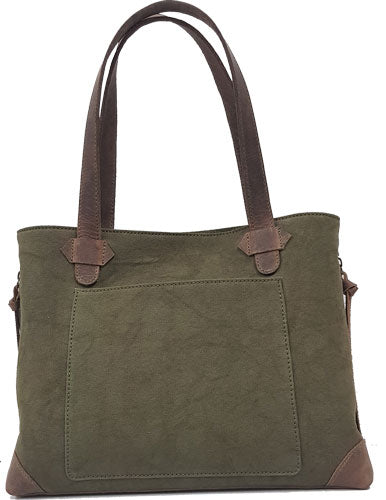 Versacarry Conceal Carry Purse - Canvas Olive Green Tote Style< VersaCarry