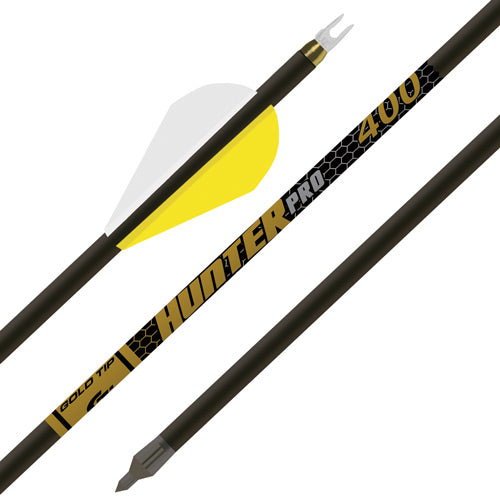 Gold Tip Arrow Hunter Pro 400 - 2" Raptor Vanes 1/2doz Gold Tip