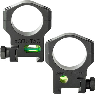 Accu-tac 34mm Scope Rings - Steel Flat Black< Accu-Tac