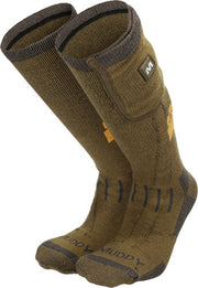 Muddy Nucleus Heated Socks - Brown Clay Large/x-large Muddy Apparel