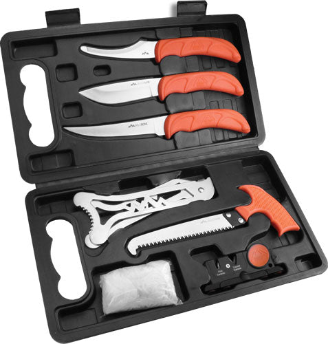 Outdoor Edge Jaeger-pak 8 - Piece Butcher Set W/hard Case Outdoor Edge