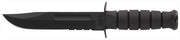 Ka-bar Fighting/utility Knife - 7" Serr W/plastic Sheath Black Ka-Bar Knives