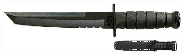 Ka-bar Tanto Knife - 8" W/plastic Sheath Black Ka-Bar Knives