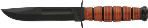 Ka-bar Fighting/utility Knife - 5.25" Short W/lthr Shth Usmc Ka-Bar Knives