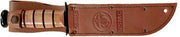 Ka-bar Fighting/utility Knife - 5.25" Shrt W/lthr Usmc Serrtd Ka-Bar Knives