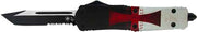 Templar Knife Large Otf Templr - Flag 3.5" Blk Tanto Serrated Templar Knife