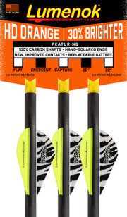 Lumenok Xbow Arrow 20" Carbon - Hd Orange Crescent Nock 3pk Lumenok