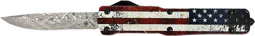 Templar Knife Slim Otf Us Flag - 3.5" Damascus Drop Pnt Templar Knife