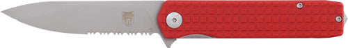 Cobratec Medium Cayden 3.25" - Red/ss D2 Serrated Blade! Cobratec Knives