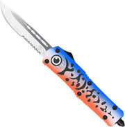 Cobratec Medium Fs3 Otf Blue - Lure 3" Drop Point Serrated Ss Cobratec Knives