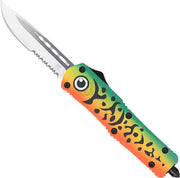 Cobratec Medium Fs3 Otf Green - Lure 3" Drop Point Serrated Ss Cobratec Knives