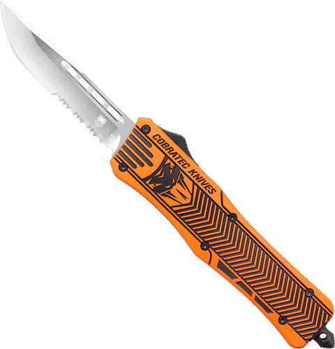 Cobratec Medium Ctk1 Otf - Hunter Orange 3" Drop Serrated Cobratec Knives